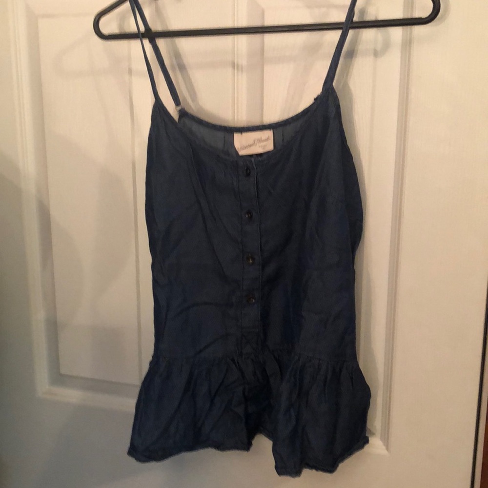 Polka Dot Light Jean Shirt!